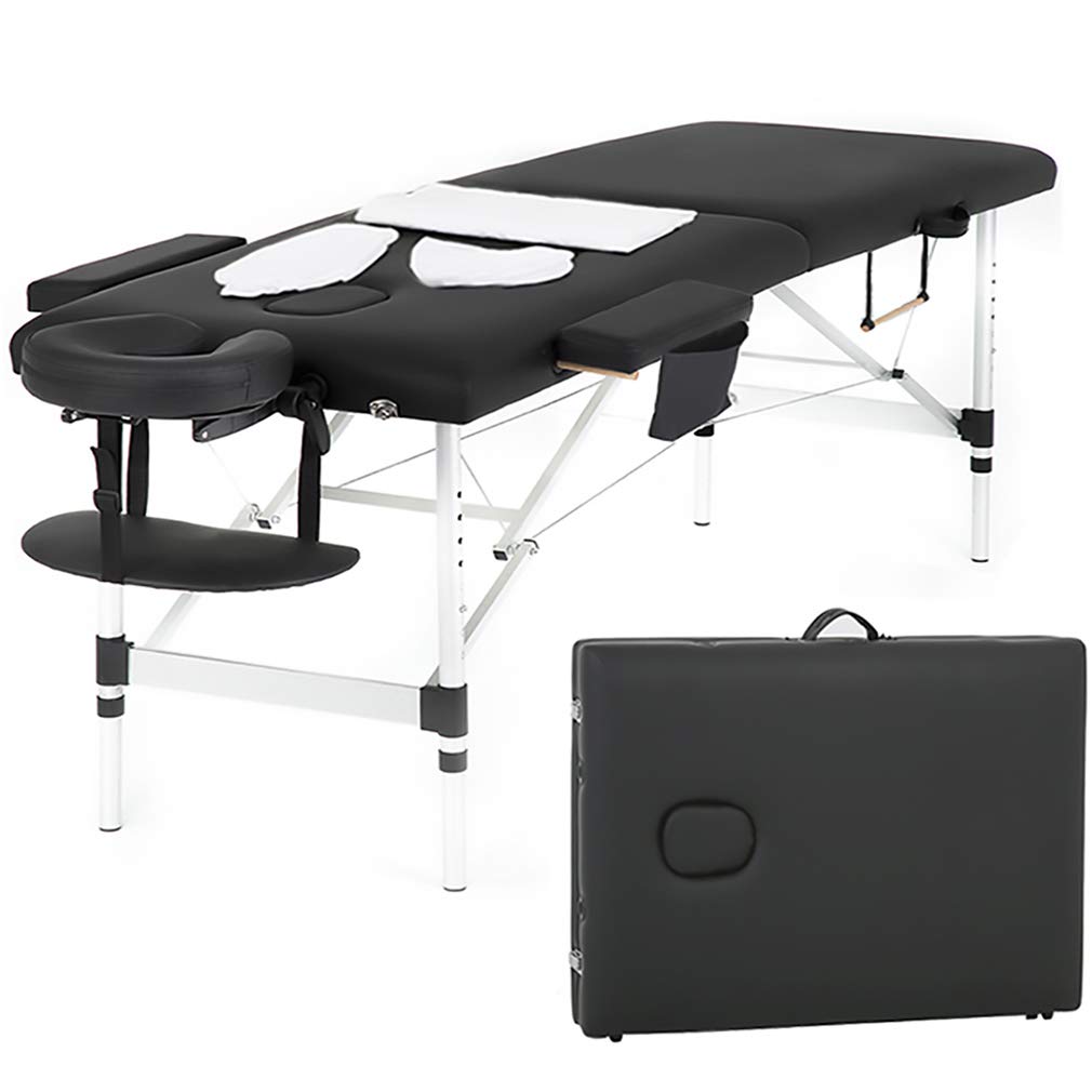 Massage Table Massage Bed Spa Bed 73 Inch Massage Table W/Face Cradle Carry Case Height Adjustable 2 Fold Portable Aluminum Facial Salon Tattoo Bed (B07JQFQFDW) Amazon Price History, Amazon Price Tracker