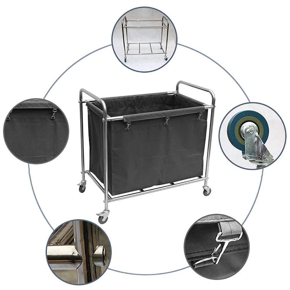 Chariots de Rangement pour Voiture de Service véhicule Utilitaire Chariot Portable Multifonction pour la Maison Le Commerce Le tri du Linge Le Panier à,
