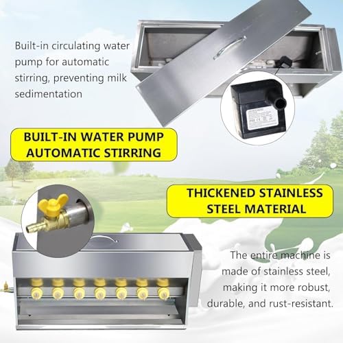 Automatic Piglet Feeder Machine with Sound Simulation, Double-Sided Sile Nipples, 10 Nipples for Efficient Milk Feeding and Lactation Support for Healthy Growing Piglets