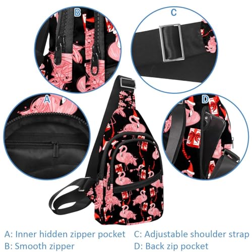 Bolso bandolera de flamenco rosa original para senderismo y turismo 4
