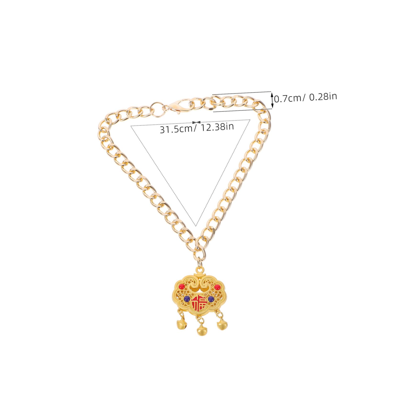 SUPVOX Pet Jewelry Necklace with Adjustable and Bell Sound Sturdy Metal Construction for Cats and Dogs for Holiday and Festive Occasions