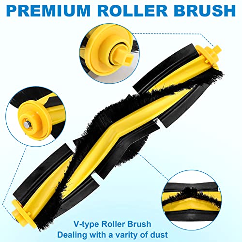 Replacement Parts for Deebot Ozmo 920/950/T8/T8 AIVI/T8 Max/T5/N7/N8 Pro/N8+/N8 Pro Plus/T9+/Yeedi Vac 2 Pro Main Brush Side Brushes Deebot Filter Kit LUXRILIX