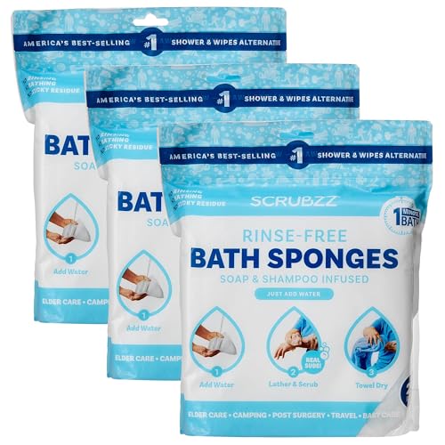 Scrubzz Disposable No Rinse Bathing Wipes