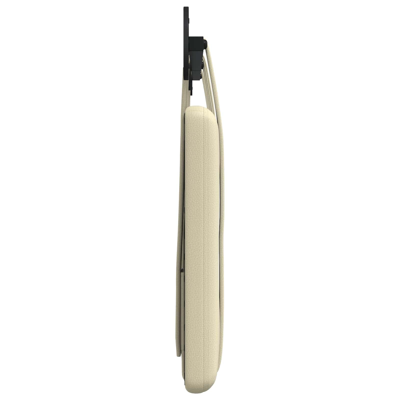 Leasha Tête de Lit Suspendue, Tête de Lit Coussin Murale Crème Simili Cuir 170x55x5 cm