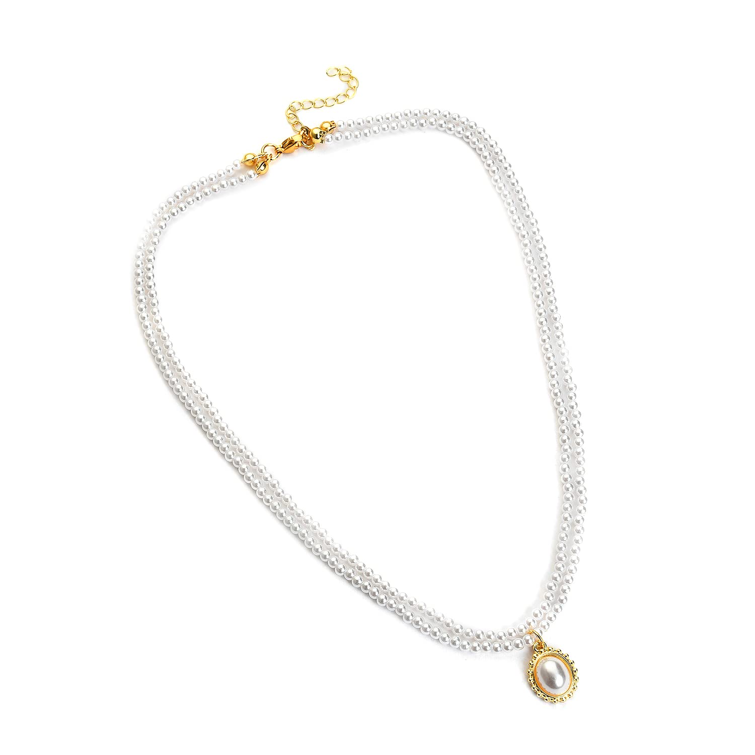 SOHI Imitation Pearl Bead Strand Necklace Moti Mala Jewellery for Women Girls | Aesthetic | Pearl Necklace Mala | beaded necklaces | Necklace with pendant | Pearl chain with pendant | beads jewellery (B09TNXFT4D) Amazon Price History, Amazon Price Tracker