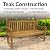 Sunnydaze 2-Person Outdoor Bench for Front Porch or Park - Wooden Teak Patio Garden Bench with Backrest - 675 lb Weight Capacity - 60"