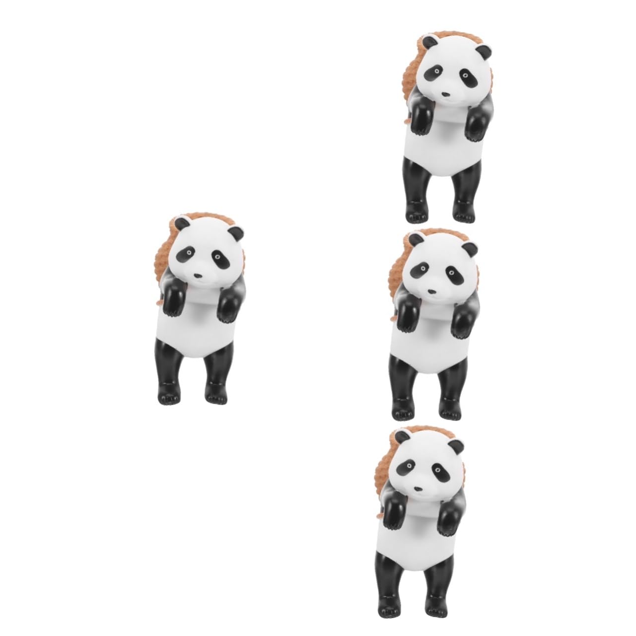 ULTECHNOVO 4 Pièces Ornements de Panda Mini décors d'aquarium Ornement de Panda d'aquarium Accessoires Petit Ornement d'aquarium Joli décor de Paysage d'aquarium Vinyle