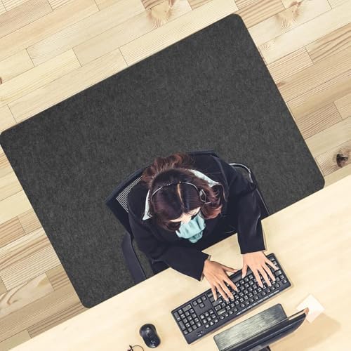 Image of Placoot Desk Chair Mat for Hardwood Floor & Tile 55 inchx35 inch Office Chair Mat for Rolling Chairs Large Anti-Slip-Recyclable Material Computer Chair Mat Rug