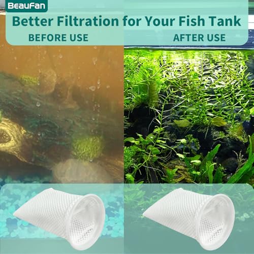 Image of 7 Inch 20 Pack 150 Micron Honeycomb Filter Socks for Fish Tank, Aquarium Filter Sock 3D Honeycomb Design Filter Sock, Aquarium Filter Bags for Saltwater
