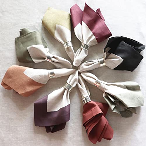 Huddleson Cinta Italian Linen Napkin, Herb Green, Set Of Four #TOP5