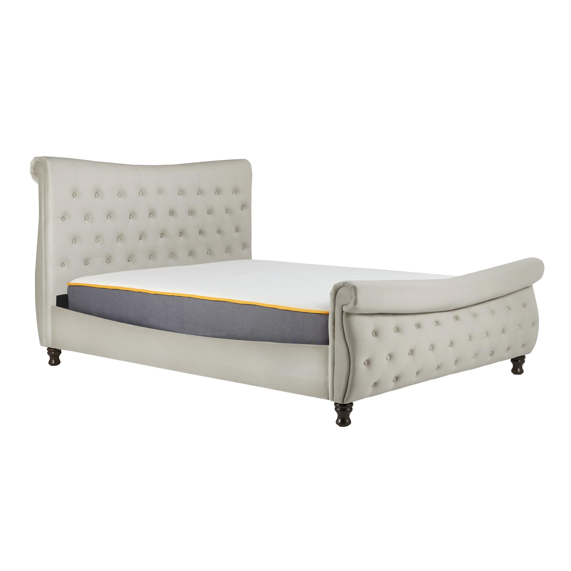 Birlea, Copenhagen Fabric Bed, Warm Stone, 180cm