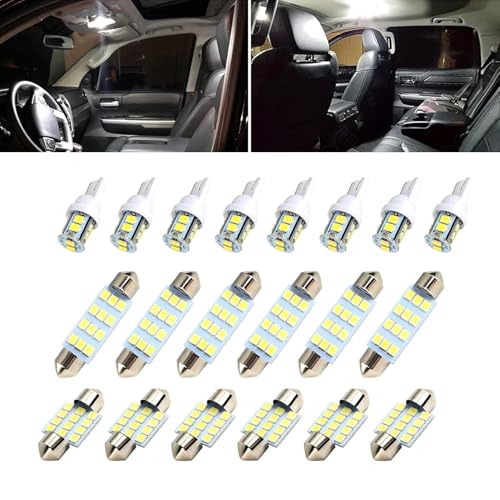 ijuicy Kit 20 Pcs Lámparas LED Interior Auto T10 10W 12V