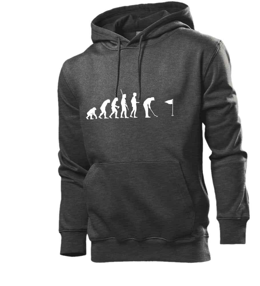 Generisch Evolution Golf męska bluza z kapturem, Ciemnoszary melanż, M