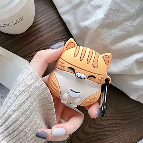 Miniatura 4 de Funda compatible con AirPods Pro, funda de gato de la suerte sentada súper linda, funda para auriculares de gel de silicona TPU suave compatible con
