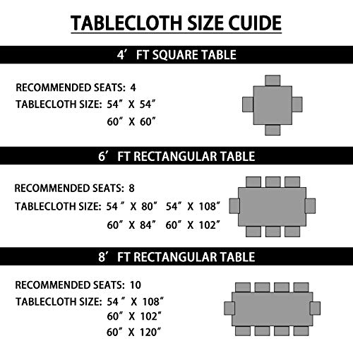 Tomoro Moroccan Rectangle Table Cloth - Waterproof, Wrinkle Resistant And Washable Tablecloth Decorative Table Cover For Outdoor Picnic Party Kitchen Dining Room, 60 X 84 Inch, Navy #TOP4