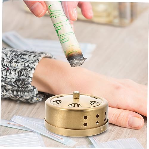 2 unidades Caja para moxibustión sin humo, quemador regulable de varillas de moxa, accesorio de cobre para masaje y terapia en el hogar miniatura 2