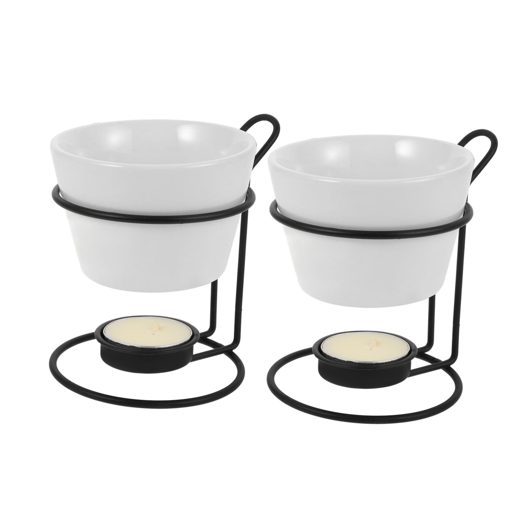 COLLBATH Butter Fondue Pot Tealight Burner Ceramic Melting Supplies for Kitchen