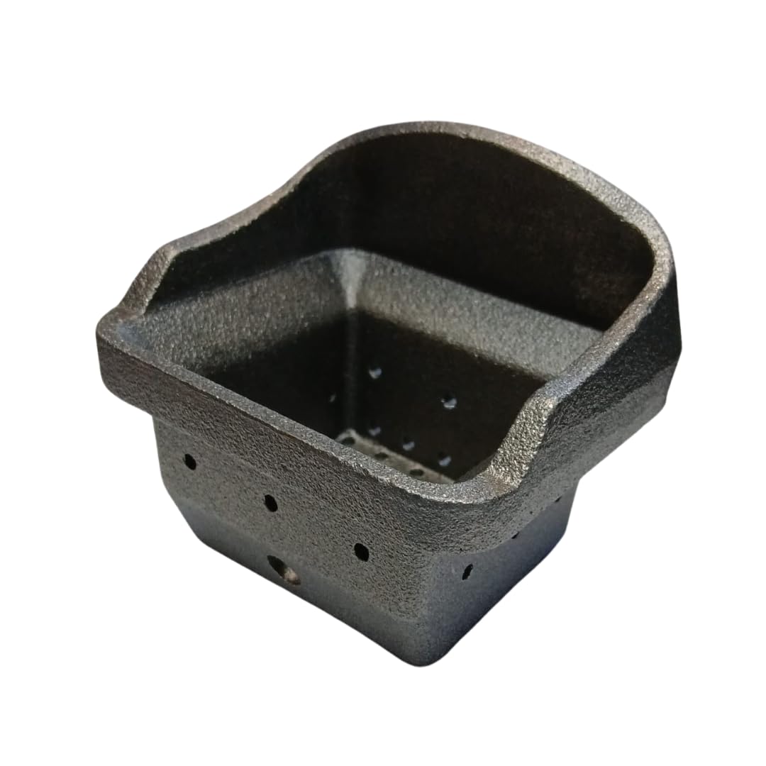 Brasero de hierro fundido para estufa de pellets, cesto con un espesor de 5,7 mm, rejilla perforada