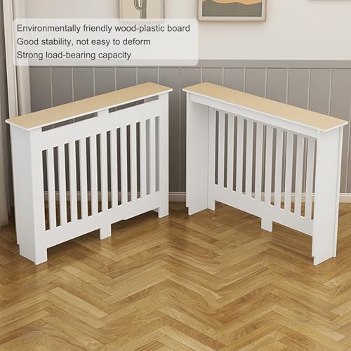 Radiator Cover, Heating Cabinet Shelf Bathroom Floor Cabinet, Radiator Cover Modern Design Vertical Slats, Wood Heating Cover Cabinet Living Room Home Decorative Cabinet(60*70*25cm/24*28*10in)