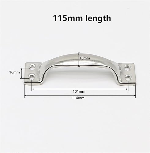 Miniatura 5 de Manija de acero inoxidable Arco Arco Gabinete de equipaje Cajón Puerta de madera Anticuado Ordinario Simple 1 Unidades (Color Mango, Tamaño 2.953