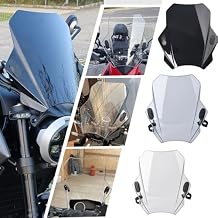 Motorcycle Universal WindScreen for Hunter Cub CT125 Z650RS CB1000R Trident 660 CL500 Vulcan S 650 Rebel CMX500 Windshield Windproof Flyscreen Front Fairing Wind Deflector Grey Smoke