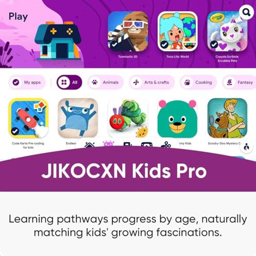 Image of JIKOCXN Kids Tablet, Android 16 Tablet for Kids 10 inch Octa-Core with Case, 24GB RAM 64GB ROM 1TB TF Card Expandable for Toddler Children, Parental Control, Dual Camera, BT5.0, WiFi, Gift (Green)