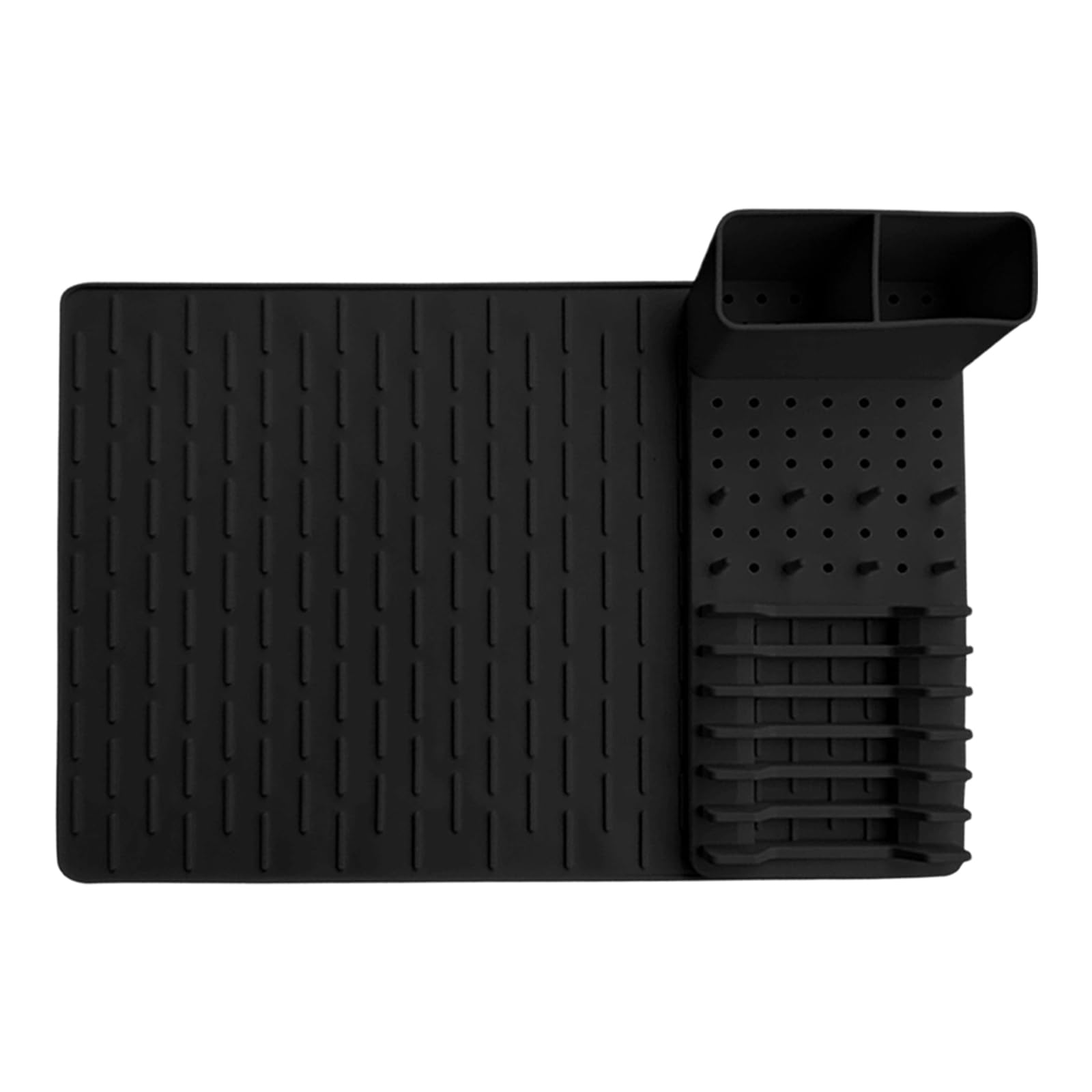 Yrohgkpn Black Silicone Utensil Dryer Rack For Small Kitchens And Limited Areas Dishware Drying Holder