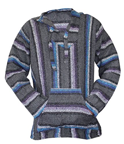 Del Mex Mexican Baja Hoodie Hippie Surf Poncho Sweater Sweatshirt Pullover Jerga product thumbnail 16