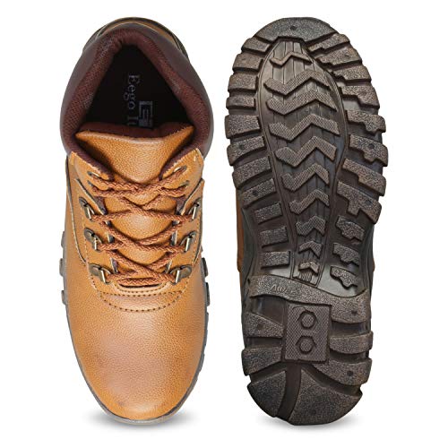 Buy Eego Italy Heavy Duty Steel Toe Safety Boots Tan at Amazon.in