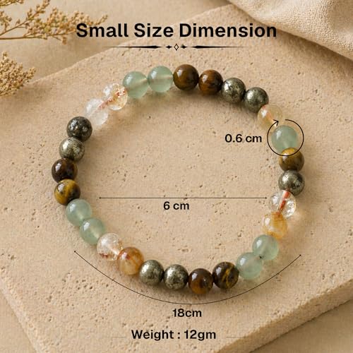 Image of Money Magnet Bracelet for Men & Women | Pyrite & Tiger Eye Crystal Band with Citrine, Aventurine Natural Stone Beads | Financial Growth, Confidence, Positive Energy & Stylish Daily Wear | bracelet for men and women