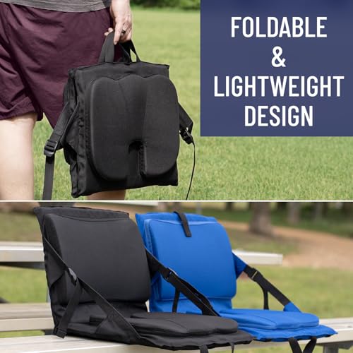 Save 55% on Memory Foam Stadium Seat with Back Support