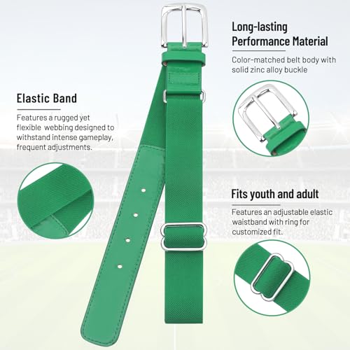 Baseball Socks and Belt Combo Set for Youth Boys Girls Adult, Softball Tball Belt Socks with Elastic Belts4