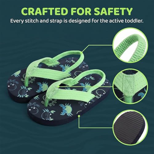 Image of Boys Girls Strap Flip Flops Sandals Cute Cartoon Unicorn Shark Toddler Flip Flop Kids Pool Beach Flat Slide Summer Water Shoes