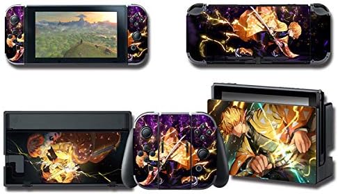 Calcomanías de vinilo para Nintendo Switch juego completo de protectores de juegos de anime calcomanías protectoras para placa frontal consola
