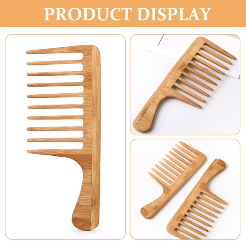 Peine de Dientes Anchos Healeved de Madera Grande miniatura 4
