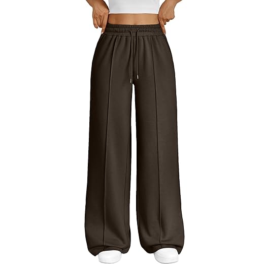 Trendy Queen Womens Wide Leg Sweatpants Baggy Loose Fall Barrel Casual Lounge Athletic Pants Comfy Teen Girl Cute Joggers