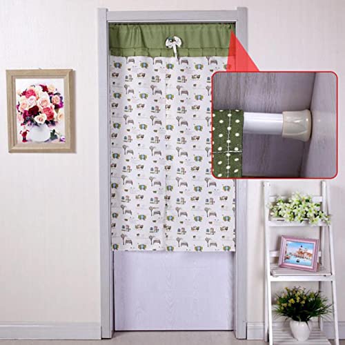 Image of Telescoping Curtain Rods Metal Pole for Cupboard Utensils Cabinet White 30-50cm