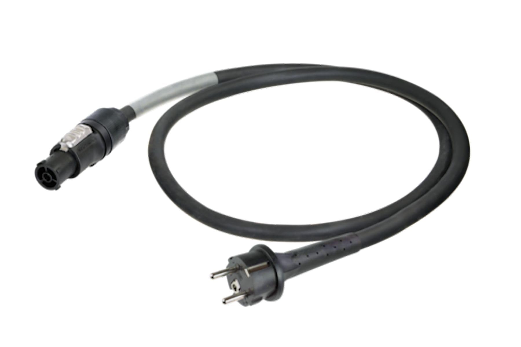 NEUTRIK® Kabel mit geformtem Schukostecker M + powerCON® TRUE1® TOP und hochwertigem H07RN Kabel