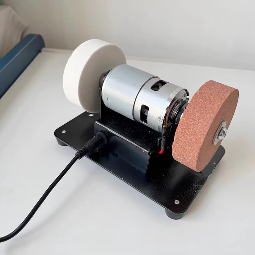 Toplionace Mini Amoladora Eléctrica - Amoladora de Banco Multifunción de 100W para Afilar, Pulir y Eliminar óxido
