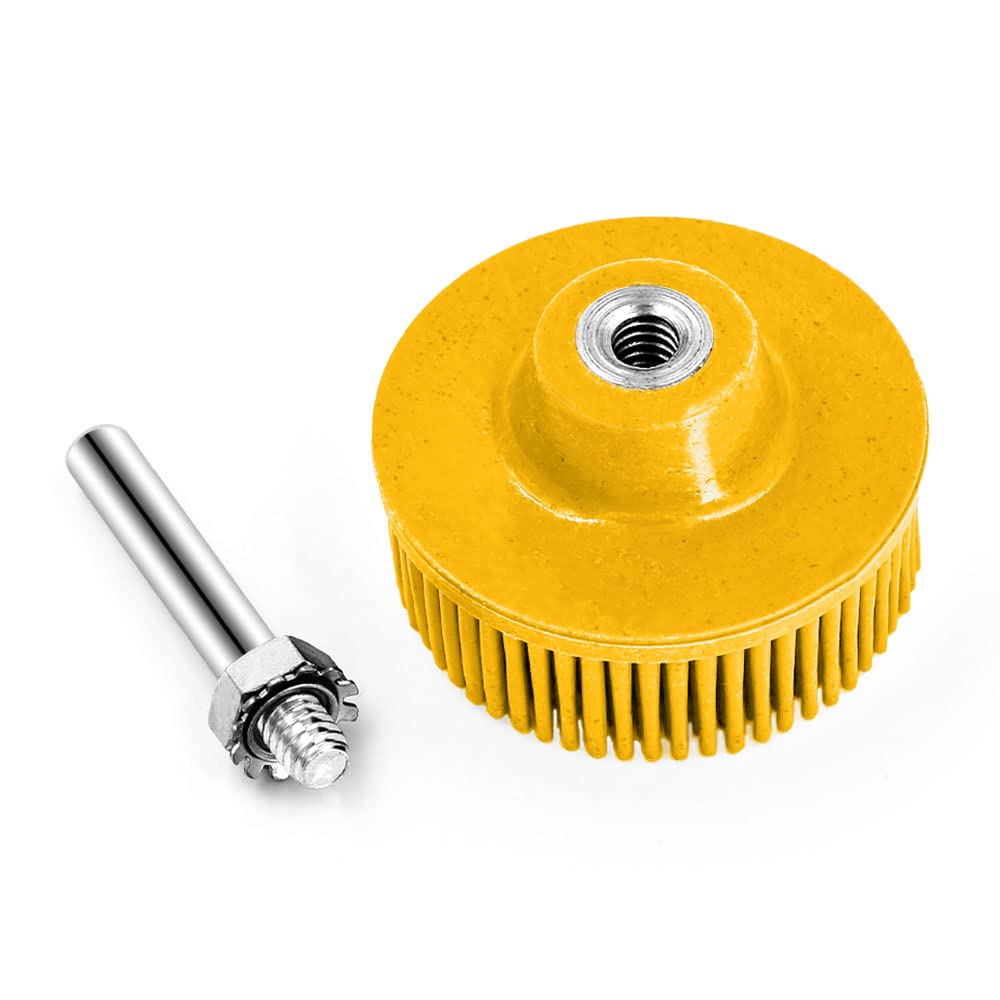 Ziarnistość tarczy z włosia 50 # 80 # 120 # z mocowaniem z chwytem 1/4" do metalu (6, 2")
