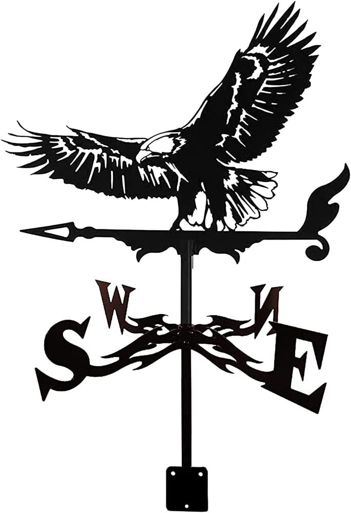 WIQUYBML Weathervane Cyclist Bicycle Weathercock Direction Indicator Retro Scene Garden Weather Vane Measuring Tools-Cyclist Bicycle(Eagle)