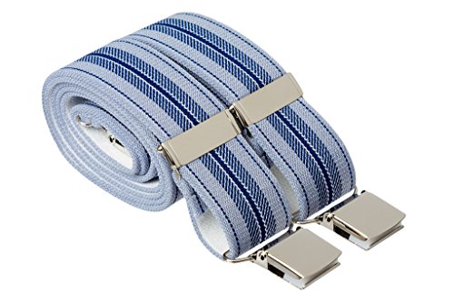 Soportes para pantalones resistentes en talla XL, pack de 4 organizadores Azul Mix a rayas
