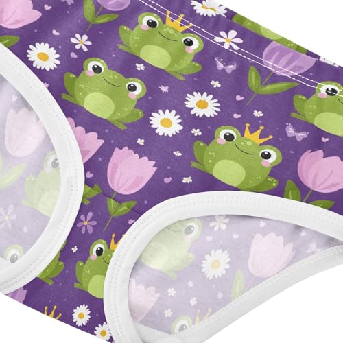 Girls Underwear Soft Cotton Frog Kids Panties in Sizes 2/3t, 4t, 5t, 6 and 84