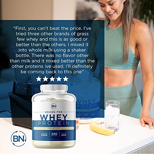 Grass Fed Whey Protein Vanilla 5lb - 100% Pure and Natural - 5lb/64 Servings - 24g Protein - Cold Processed Undenatured - Non-GMO - rBGH-Free - Happy Healthy Cows USA - Thumbnail 7