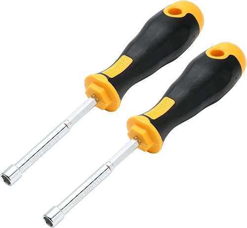 2 destornilladores de 0.276 in de acero de alto carbono, destornillador de tuerca hexagonal para bricolaje a mano, reparaciones