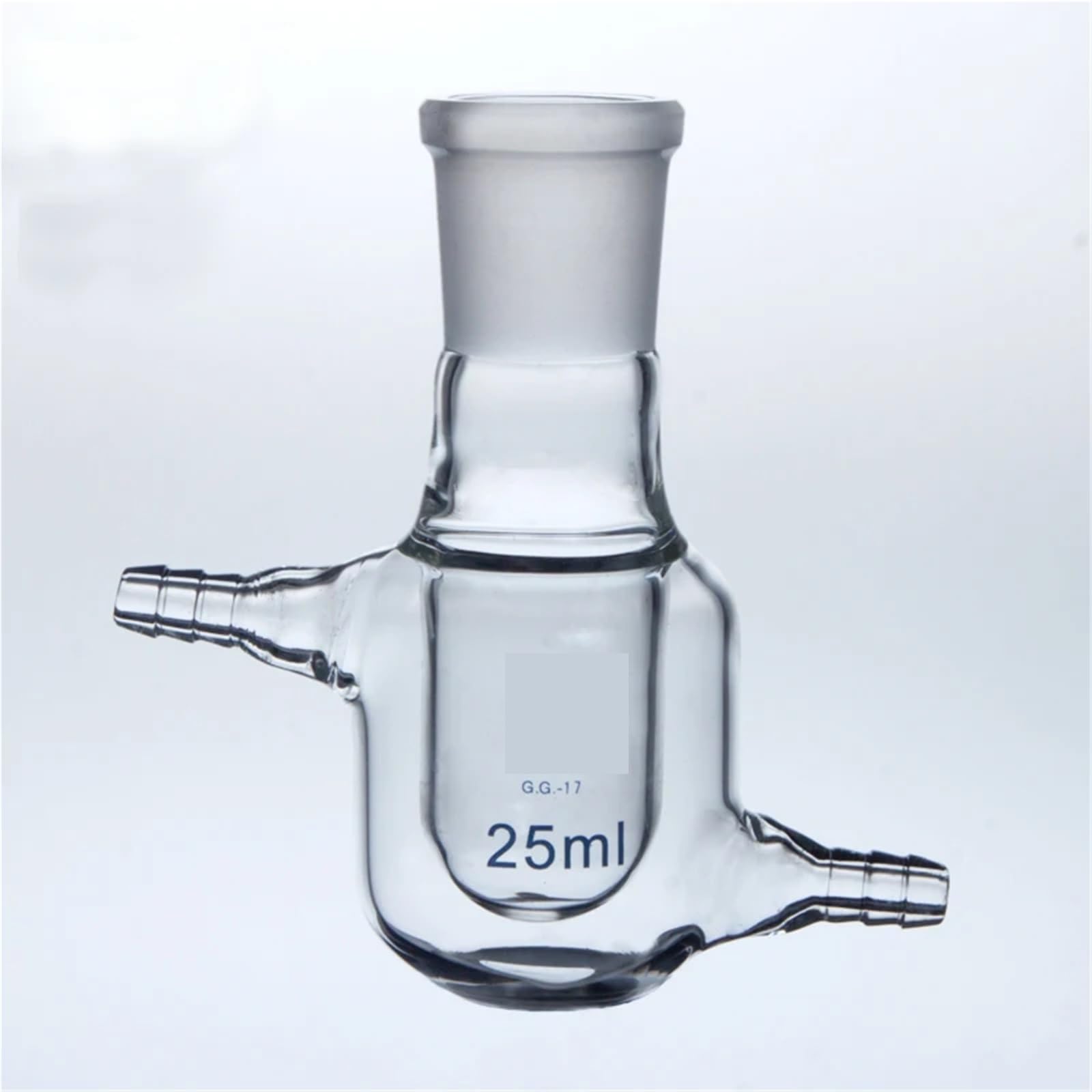 1 botella de reacción de cuello único con camisa, matraz de vidrio de borosilicato de pared gruesa, reactores de planta piloto con camisa, laboratorio(500ml Caliber 24mm)