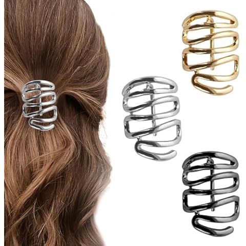 Adorila 3 Pack Lightweight Metal Hair Clips Cover