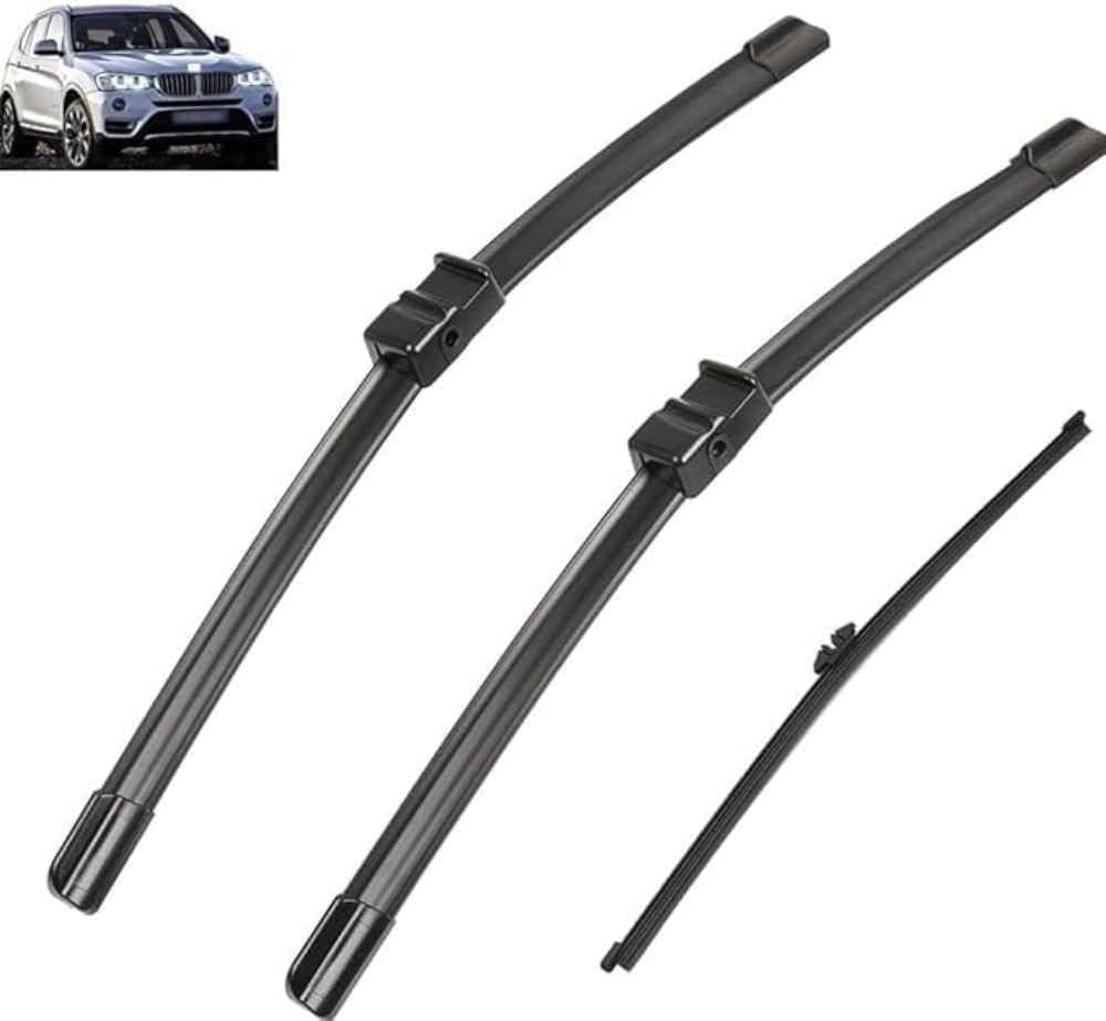 NYSLDSCO Premium Exact Fit Windscreen Wiper Blades for BMW X3 F25 2010-2017 26in+20in+13in 2010-2014 2015 2016 2017 Durable Natural Rubber Easy Fit for a Quiet and Streak Free Wipe