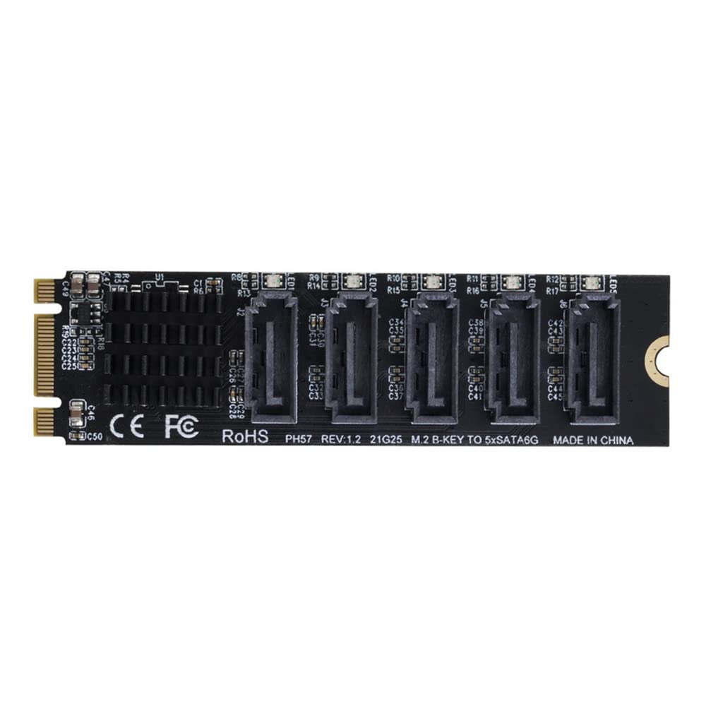 Xiwai NGFF Key B+M to SATA 3.0 6Gbps 5 Ports Adapter Converter Port Select JMB575-image-44