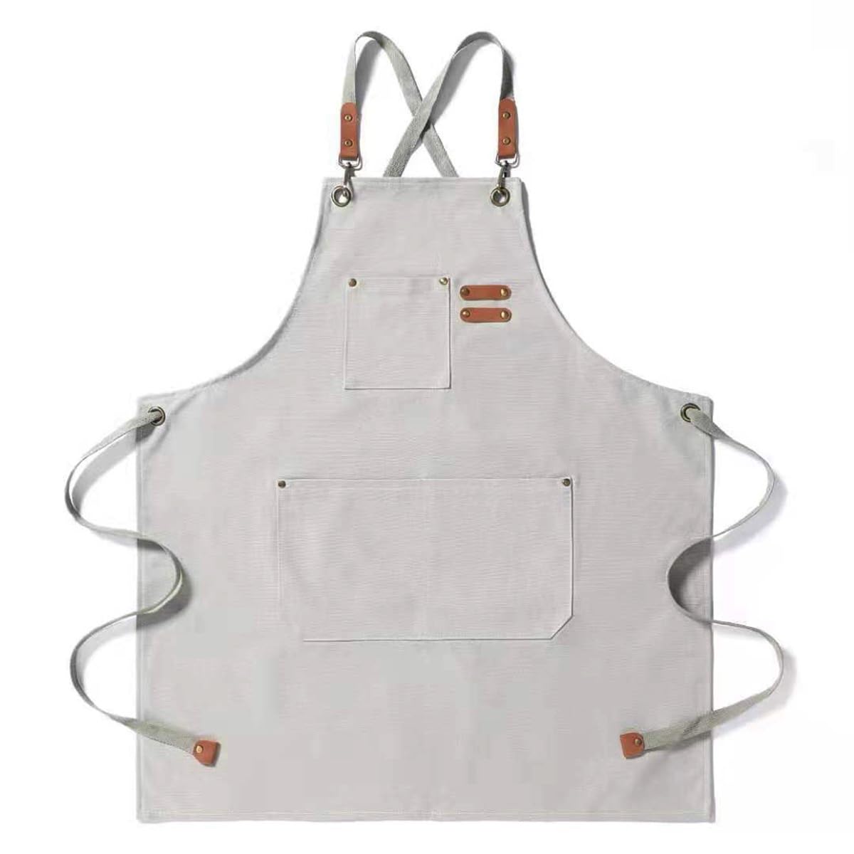 YUPPIN Canvas Cross Back Chef Aprons: Stylish Unisex Design with Spacious Pockets (White) (B0D9QC1VH8) Amazon Price History, Amazon Price Tracker